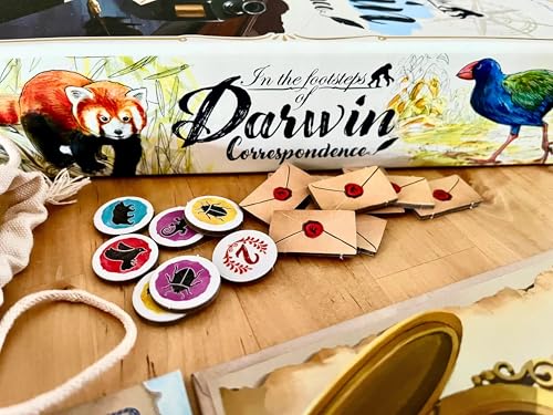 in The Footsteps of Darwin: Correspondence Expansion to Mensa Select Winner | Tile Placement Board Game for Kids, Teens & Adults | Fun & Educational Strategy Game | Ages 8+ | 2-5 Players | 30 Min