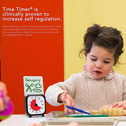 Time Timer 3 inch Visual Timer — 60 Minute Kids Desk Countdown Clock with Dry Erase Activity Card and Desktop App Access — for Kids Classroom, Homeschool Study Tool, Task Reminder, Home and Kitchen - color: Charcoal & Red