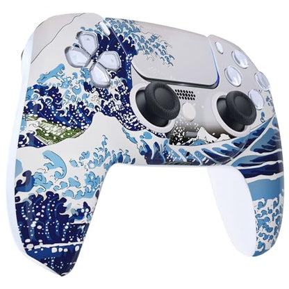 MODDEDZONE M Series Custom controller for PS5 - Wireless, OEM-Quality Custom Designs for Playstation 5 Controller- Diverse & Unique Styles for Enhanced Gaming (Wave) - color: Wave