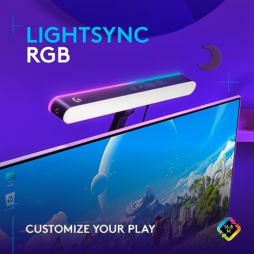 Logitech G Litra Beam LX 프리미엄 양면 RGB LED 스트리밍 키 라이트, 트루소프트, 스트리밍, 방송, LIGHTSYNC, 블루투스, USB, PC/맥용 - 그래파이트 | 블루투스 - style: RGB