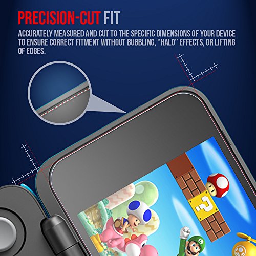 Skinomi Tech Glass Screen Protector Compatible with Nintendo 2DS XL (2X Top Glass and 2 Bottom PET Protectors) 9H Hardness Clear HD Ballistic Tempered Glass Shield