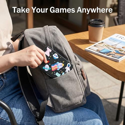 NANANINO Switch Game Case 24 Slots, Hard Shell Game Card Holder with Magnetic Closure, Portable Waterproof Switch Game Storage for Switch OLED, Lite & Switch 2 Travel Carry - color: Astronaut