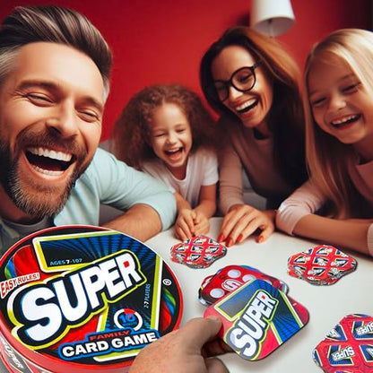 Super 7 Family Card Game Collectible Tin – for Kids and Adults, Family Game Night, Fast Games, Easy to Learn, 2-7 Players, Ages 7 to 107!