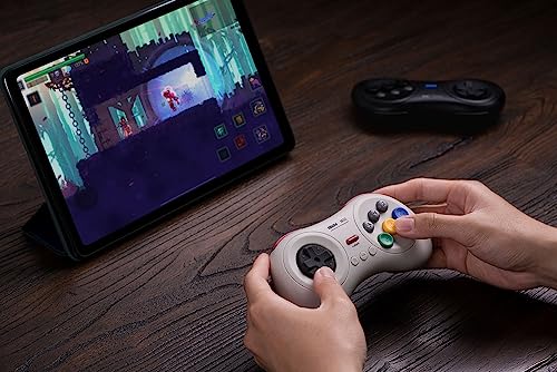 8Bitdo M30 Bluetooth Controller for Switch, Windows and Android, 6-Button Layout for SEGA’s Classic Games (White) - color: White