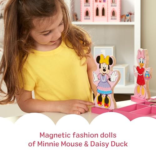 Melissa & Doug Disney Minnie Mouse & Daisy Duck Magnetic Dress-Up Wooden Dolls – Pretend Play Set (40+ pcs) Minnie Mouse Toys, Disney Dress Up Dolls for Preschoolers & Kids Ages 3+ - size: 1.13 x 13.5 x 11.13 inches, style: Minnie & Daisy