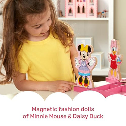 Melissa & Doug Disney Minnie Mouse & Daisy Duck Magnetic Dress-Up Wooden Dolls – Pretend Play Set (40+ pcs) Minnie Mouse Toys, Disney Dress Up Dolls for Preschoolers & Kids Ages 3+ - size: 1.13 x 13.5 x 11.13 inches, style: Minnie & Daisy