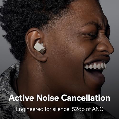 Status Pro X Wireless Earbuds, Triple Speaker Driver, Hi-Res Audio with LDAC, 52dB ANC, 6 Beamforming Mics with VoiceLoom AI for Clearest Calls (Moonbeam) - color: Moonbeam
