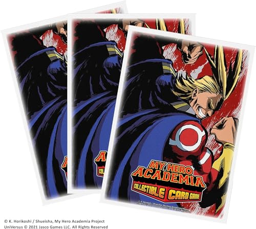 My Hero Academia Collectible Card Game All Might Flex Card Sleeves | 100 Dragon Shield Art Sleeves | Card Game Holder | PVC and Acid-Free | Designed for Use with TCG and LCG Games | Made by JASCO