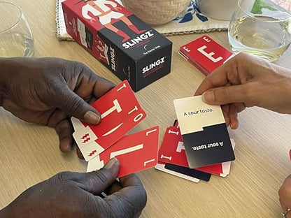 Slingz - The Quick and Hilariously Spicy Categories Card Game | 2-7 Players | for Adults, College Students, Game Nights, Parties and More | by The Darker Side Games - style: 18 and up - Adult