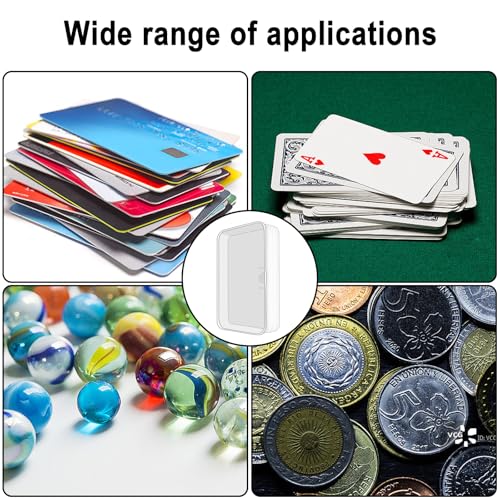 Blank Card Case, 8 Pack Clear Plastic Card Deck Box, Snaps Closed | Storage Box for Base Ball Trading Cards, Business Cards & More - color: 8 PCS Clear