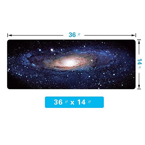 LIEBIRD® Extended XXL Gaming Mouse Pad - Portable Large Desk Pad for Laptop - Non-Slip Rubber Base (Universe) - color: Universe