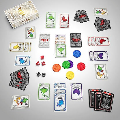 Hasbro Gaming Risk Strike Cards and Dice Game for Adults, Teens, and Kids, Quick-Playing Strategy Game, 2-5 Players, 20 Min. Average, Fun Summer Activities, Vacation Travel Essentials, Ages 10+