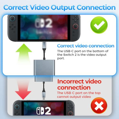 Switch 2 Dock,Portable USB C Docking Station with 4K@60Hz~120Hz HDR/PD Max100W/USB Port,Aluminum Alloy Travel TV Dock for Switch/Steam Deck/ROG Xbox Ally X/Legion Go 1/2/S - size: Normal Model