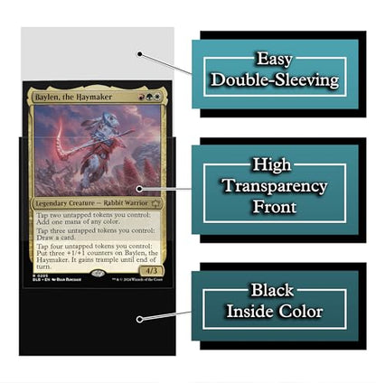 Rabbit Archer Card Game Sleeves – 100 Pack – Compatible with MTG – Perfect for Magic Bloomburrow Commander Decks Like Baylen, Finneas, & Ms Bumbleflower - color: Rabbit Archer
