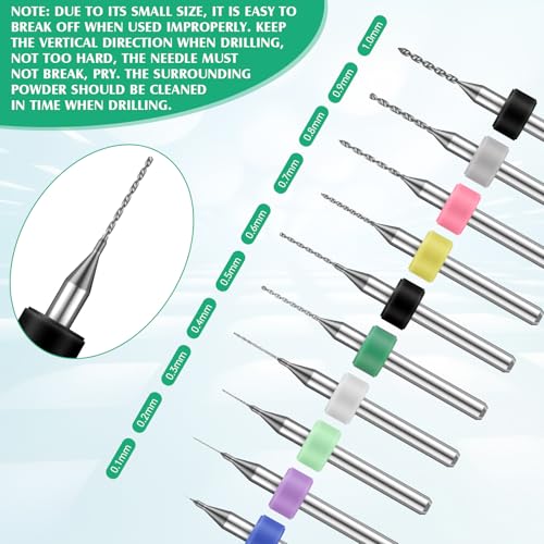 Mudder 57pcs Micro Drill Bits & Pin Vise Set, 46 Pcs Hand Twist Drills and 10 Pcs PCB Mini Cutting Bits for Resin, Beads, Polymer Clay, Craft, DIY Jewelry, Model Making Projects(Silver) - color: Silver
