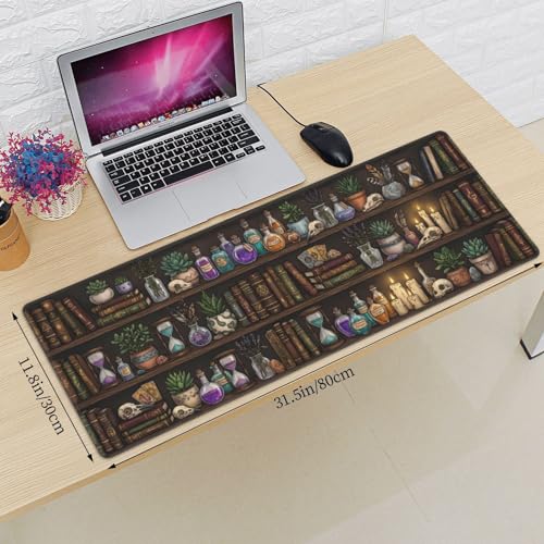 Extended Gaming Mouse Pad, Large Mouse Mat, XL Desk Pad for Keyboard and Mouse, Non-Slip Rubber Base & Stitched Edges for Gamer Office 31.5x11.8 in - color: 13