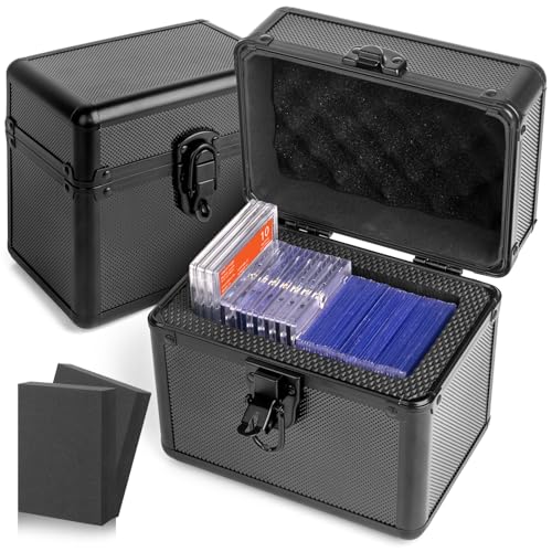 Pulchra Graded Card Storage Box, Top Loaders Case, Sports Trading Box, Slab PSA MTG CSG SGC Magnetic Holder, Carrying Collector Storage Boxes - size: Medium