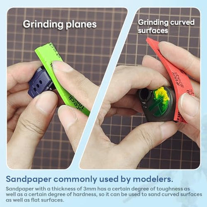 stedi Sanding Sponge 30PCS Model Gundam Building 3mm #1000#1200#1500 | Wet Dry Sandpaper,Sanding Block,Sandpaper Sheets,Gunpla Surface Finishing,3d print sanding kit,3m sanding sponge - style: 3mm #1000#1200#1500(30PCS)