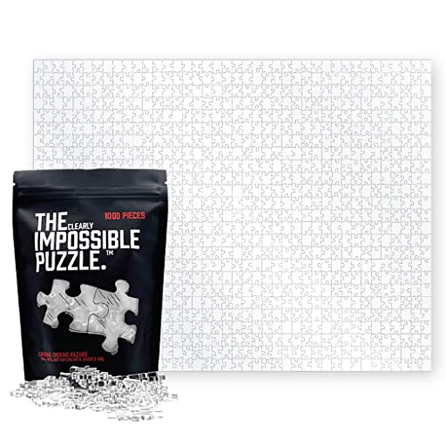 The Clearly Impossible Puzzle 100, 200, 500, 1000 Pieces Hard Puzzle for Adults Cool Difficult Puzzles Clear Hardest Puzzle - Difficult Funny Puzzle for Adults (1000 Piece) - size: 1000 Piece