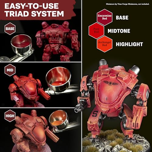 The Army Painter, Air Triads Most-Wanted Metallics, 6 x 18 ml, aerografo | Colori metallici acrilici pre-diluiti per aerografo, per miniature D&D e Warhammer - color: Most-Wanted Metallics