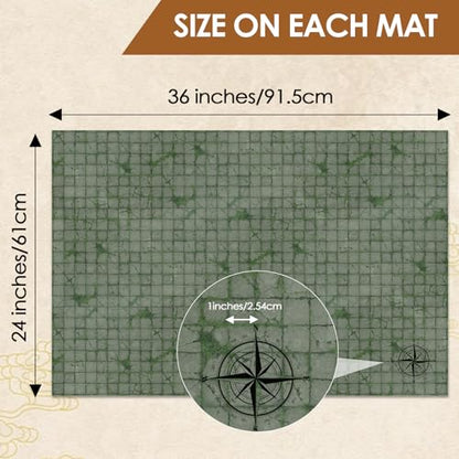 Dungeons and Dragons Starter Set - Ultimate DND Battle map Bundle with 6 terrains 24” x 36" Game Grid Mat, Dry Erase Markers, dice & More for Epic DND Adventures | DND maps, DND Battle mat