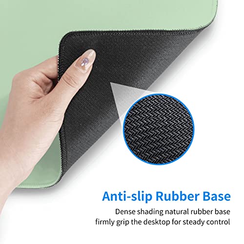 Sage Green Mouse Pad Extended Large Gaming Mint Mousepad XL Big Long Oversized Desk Mat Stitched Edges 31.5 X 11.8 Inch for Home Office - color: Black11