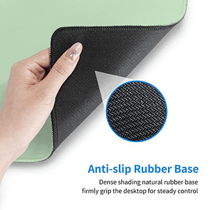 Sage Green Mouse Pad Extended Large Gaming Mint Mousepad XL Big Long Oversized Desk Mat Stitched Edges 31.5 X 11.8 Inch for Home Office - color: Black11