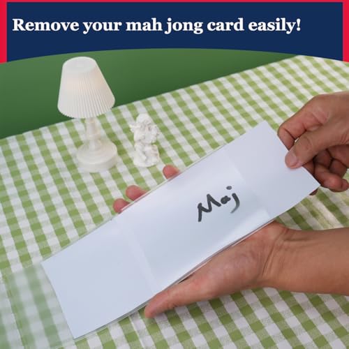aoG Mahjong Card Sleeve,4 pcs, Compatible with Standard Print Mah Jong Card | sturdy material,eliminate glare matte finish,mahjong players,mahjong groups,protecting cards from spills,weekly gatherings - style: 4 pcs standard