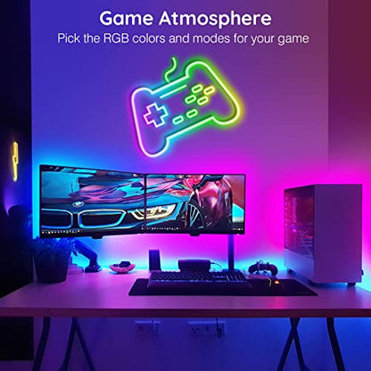 AILBTON 60Ft Neon Rope Lights,Flexible Led Rope Lights Control with App/Remote,Multiple Modes Music Sync Gaming RGB Led Neon Lights for Bedroom Outdoor - size: 60FT