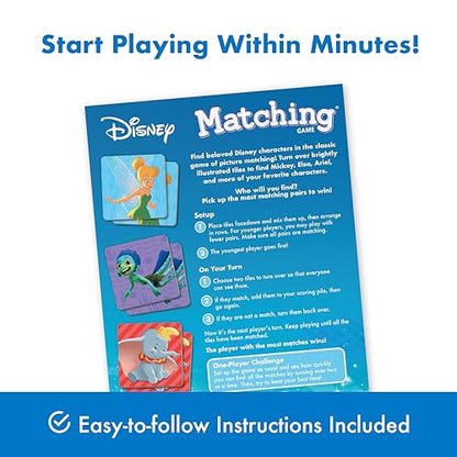 Wonder Forge Disney Matching Game - Fun Memory Game for Boys & Girls Ages 3 and Older - Featuring Classic Disney Characters - Preschool Learning Toy - size: 8 x 10.5 x 1.5 inches, style: New Packaging