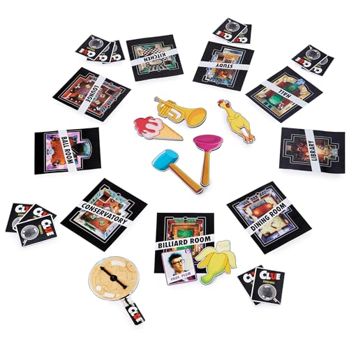 Spin Master Games, Clue Giant Edition, Family Game for Indoor & Outdoor Fun with Big Oversized Board, for Family and Kids, 2-4 Players, Ages 6 & Up | Oversized Vinyl Game Board, Encourages Deductive Reasoning STEM Skills, Fun Family Game Night, For 2-4 Pl