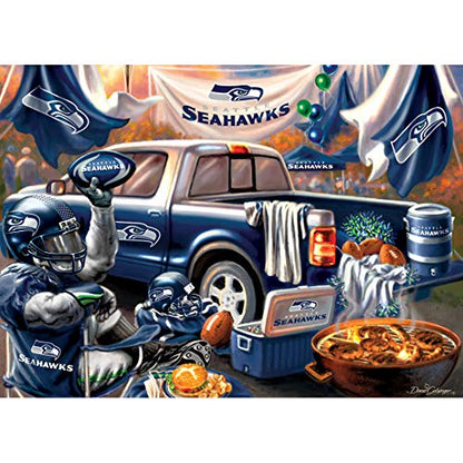 MasterPieces - 1000 Piece Jigsaw Puzzle, NFL Seattle Seahawks, Fun for Adults and Family, Non-Glare Finish, 19.25"x26.75" - style: Seattle Seahawks