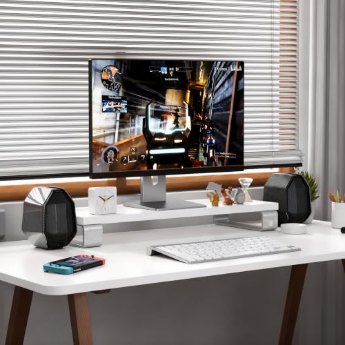 Computer Speakers for Desktop PC, Gaming PC Speakers for Desktop – USB-C, Bluetooth 5.3, 3.5mm AUX, AC Powered External Audio with Rich Stereo bass, Laptop/Mac, RGB Lights, Black, 30W - color: Black