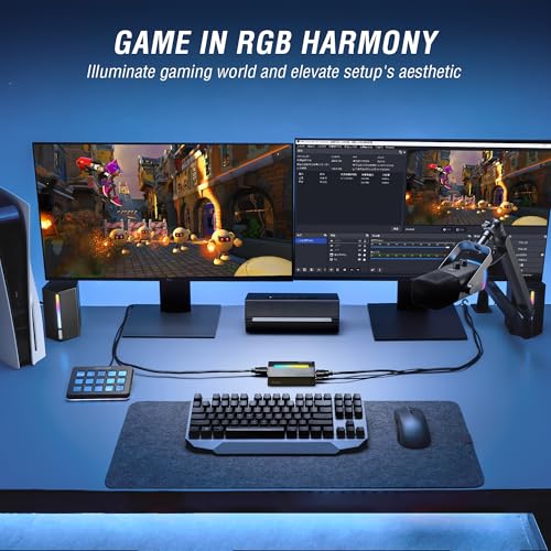 Fifine AmpliGame Video Capture Card, HD 1080 60fps for Audio Video, Gaming, Live Streaming, 4K HDMI to USB Capture Card Compatible with PS4/Windows/Mac OS/Switch/Xbox-V3 - color: Black