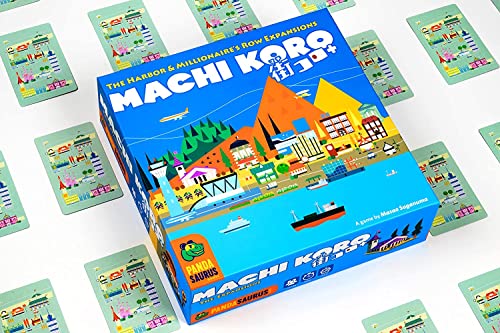 Pandasaurus Games Machi Koro THE EXPANSIONS - Harbor and Millionaire's Row Expansion Sets,Fast-Paced Dice Rolling Board Game for Kids and Adults,Ages 8+,2-5 Players,30-45 Min Playtime - style: Expansion