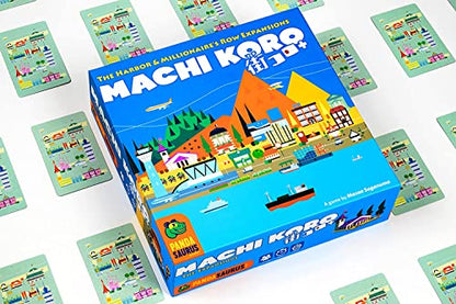 Pandasaurus Games Machi Koro THE EXPANSIONS - Harbor and Millionaire's Row Expansion Sets,Fast-Paced Dice Rolling Board Game for Kids and Adults,Ages 8+,2-5 Players,30-45 Min Playtime - style: Expansion
