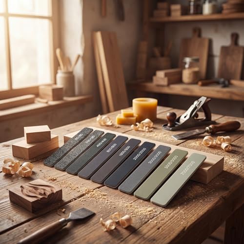Honoson 20 Pcs Sanding Sticks for Plastic Models 3D Print Polishing Sticks Assorted Metal and Wood Sanding Tools Accessory for Model Craft Amateur Beginner(Low Grits Rating,Classic Style) - style: Classic Style