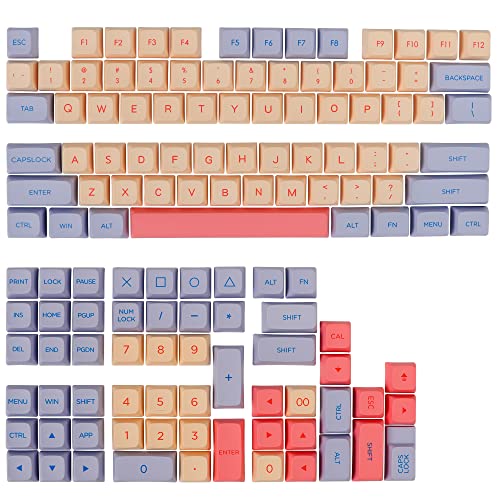 XDA PBT keycap, 133 Key Sublimation Custom Key Cap Set for Cherry MX/Kaihua switches Mechanical Gaming Keyboard - color: Marshmallow