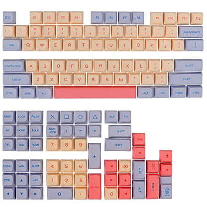 XDA PBT keycap, 133 Key Sublimation Custom Key Cap Set for Cherry MX/Kaihua switches Mechanical Gaming Keyboard - color: Marshmallow