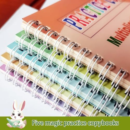 Reusable Grooved Handwriting Workbooks,Magic Copybook,Magic Writing Practice copy books, to help children improve their handwriting ink Practice Age 3-8 Calligraphy for kids(Animal edition) - style: Animal edition