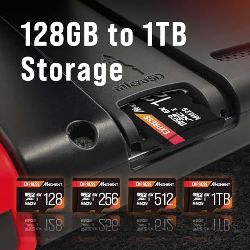 MMOMENT 512GB Micro SD Express Card for Nintendo Switch 2, PCIe Gen3x1, MM29 Model, Up to 880MB/s Read and 650MB/s Write Speed, Black/Orange, Water Resistant Gaming Memory Card - size: 512GB