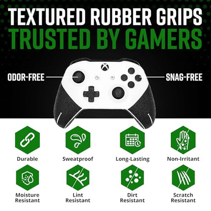 Dragon Grips Xbox Controller Grips - Ultra Thin 0.5mm Anti-Slip Textured Rubber Grip Accessory for Xbox One & Elite Controllers - Full Coverage for Triggers, D-Pad, Top Buttons, Made in USA, Pack of 1 - size: 1 Sheet Per Pack