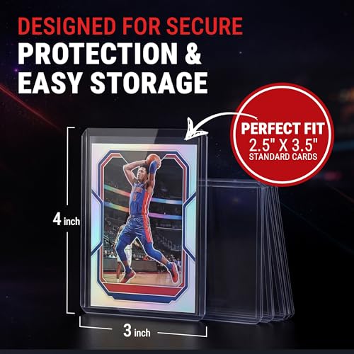 Ultra Pro Toploaders and Card Sleeves Bundle – 3" x 4" Clear Regular Toploaders & Soft Penny Sleeves for Standard Size Cards – Hard Plastic Card Protectors for Collectible Trading Cards – 200 Pack