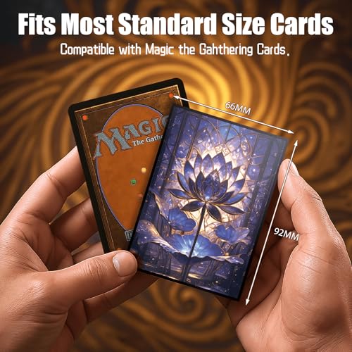 MTG Card Sleeves - Stained Glass Lotus - Ultra Clear Front & Matte Finish Back, 100 Count Standard Size Matte Art Sleeve for Magic The Gathering - color: Stained Glass Lotus