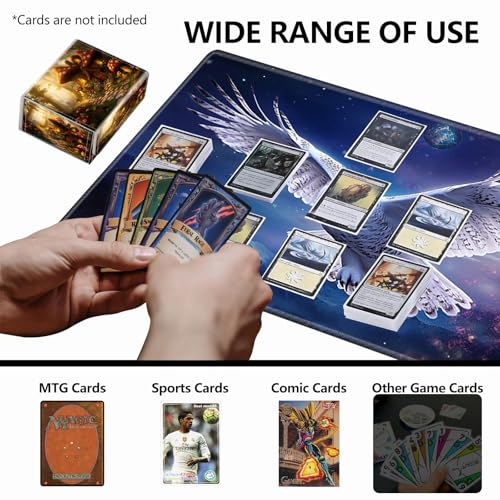 Strong Magnet MTG Demon Deck Box Playing Card Case Magic Deck Box Creative Pattern Trading Card Storage Box for TCG for Collectible Games, Wild Red Mushroom House - color: Wild Red Mushroom House