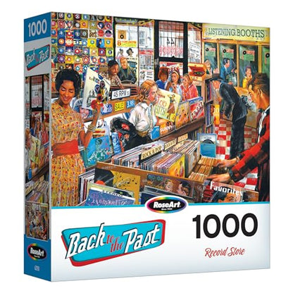 RoseArt - Back to The Past - Record Store - 1000 Piece Jigsaw Puzzle for Adults - style: Record Store