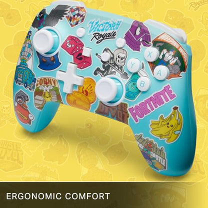 PowerA Enhanced Wireless Controller for Nintendo Switch/Switch 2 / Switch Lite/OLED Model - Fortnite Sticker Mania - Gamepad, game controller, Officially Licensed - color: Fortnite Sticker Mania