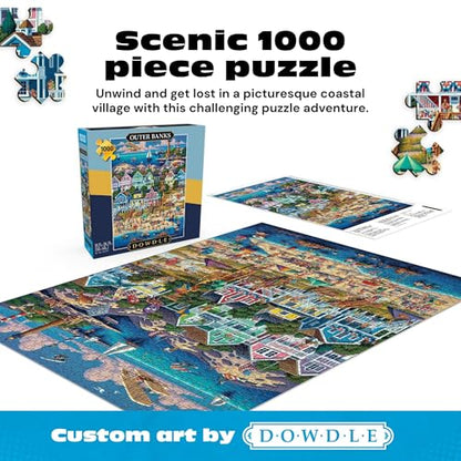 Buffalo Games - Eric Dowdle Outer Banks - 1000 Piece Puzzle for Adults | Made in USA, Recycled Board, Finished Size 26.75 x 19.75 in, Includes Poster, Giftable, Frameable Art