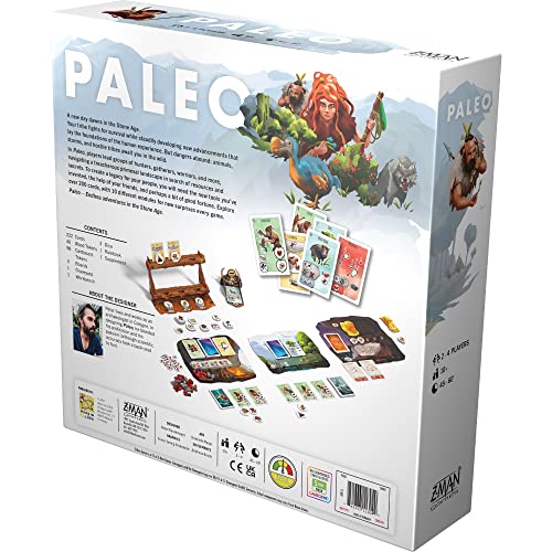 Asmodee Paleo Board Game - A Cooperative Paleolithic Adventure for Strategy Enthusiasts, Cooperative Family Fun for Kids & Adults, Ages 10+, 2-4 Players, 45-60 Minute Playtime - style: Paleo
