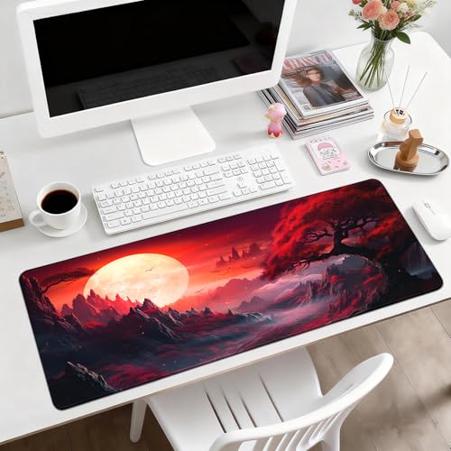 Gaming Mouse Pad, Desk Mat for Keyboard and Mouse, Large Mouse Pad for Desk, Computer Mousepad - color: Full Moon 2